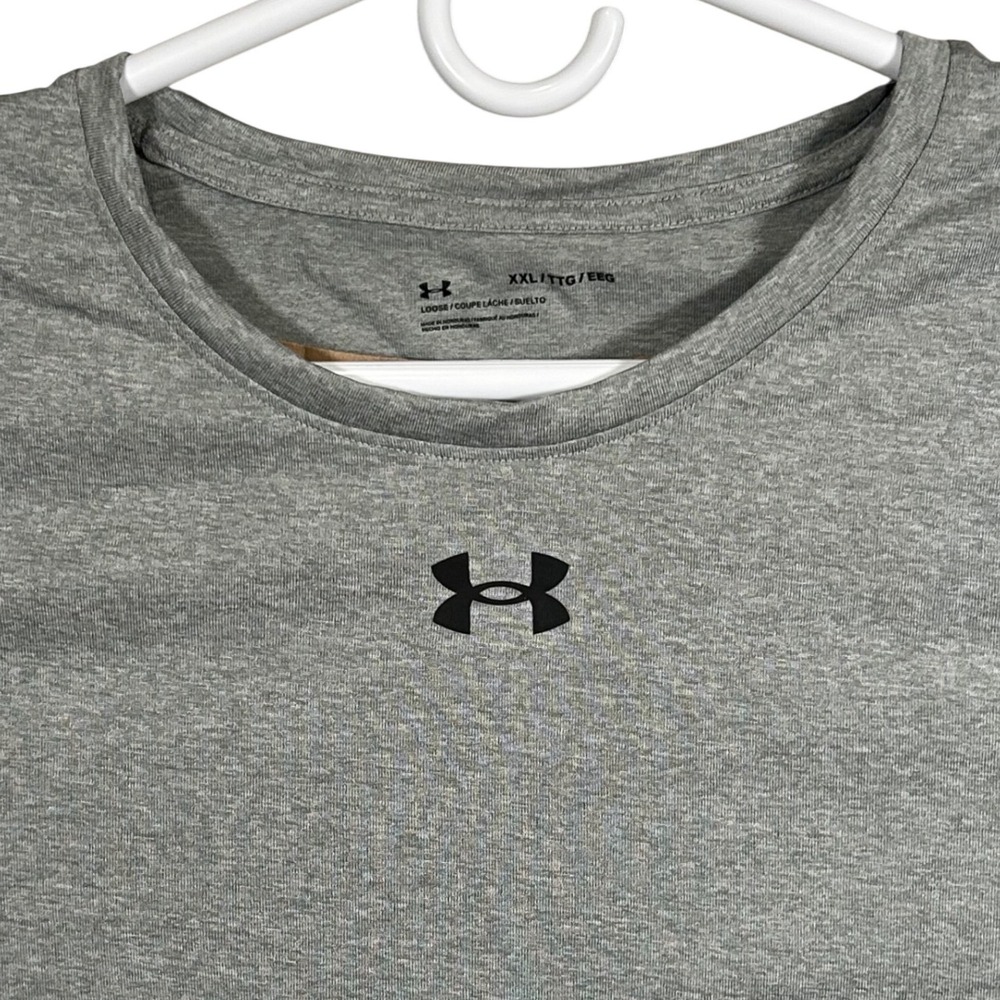 Under Armour Mens Locker Tee 2.0 LS Gray Long Sleeve Shirt XXL Brand New